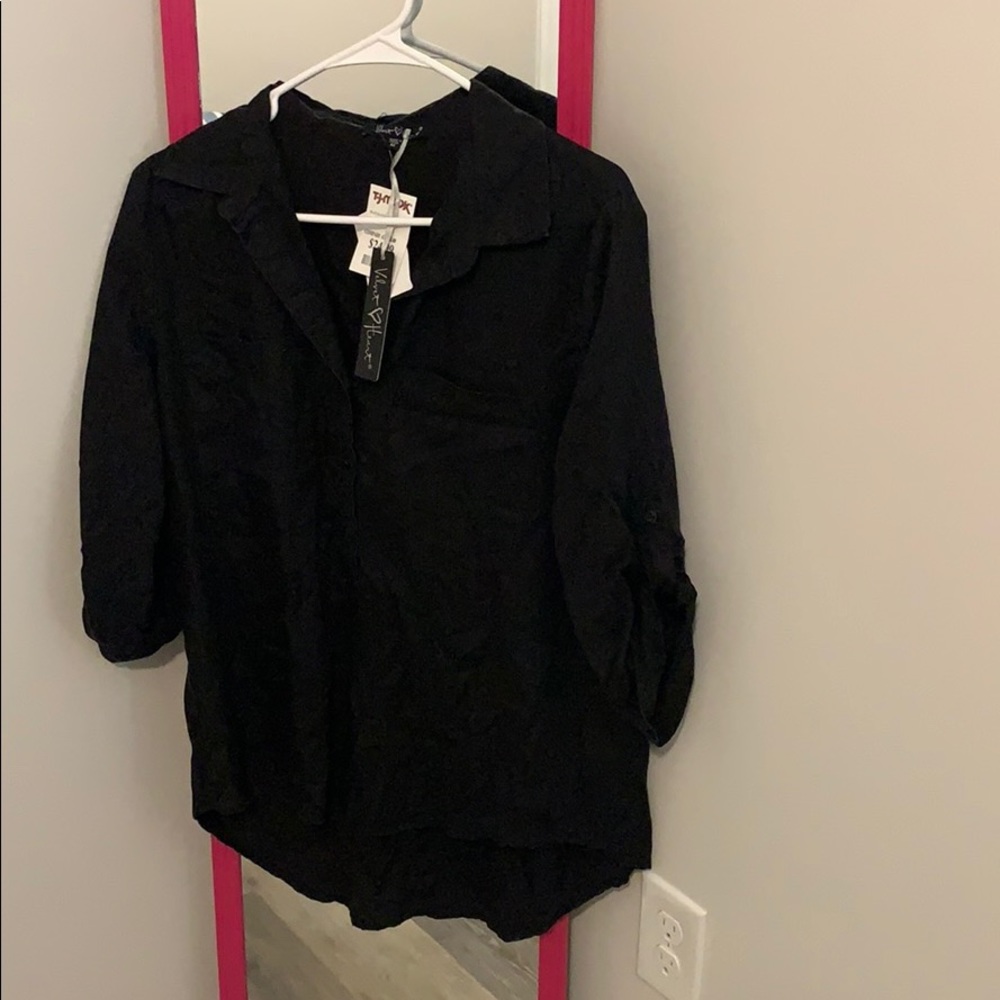 Velvet Heart Black Dress Shirt